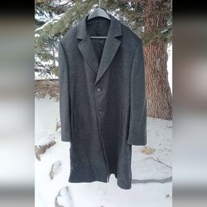 Wool and Cashmere Coat Men Size 46